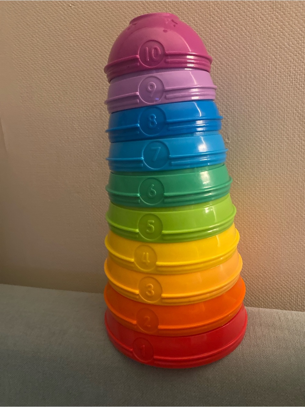 Fisher Price Stacking Nesting Ball Set Multi Color Stack & Roll Cup 10 Piece